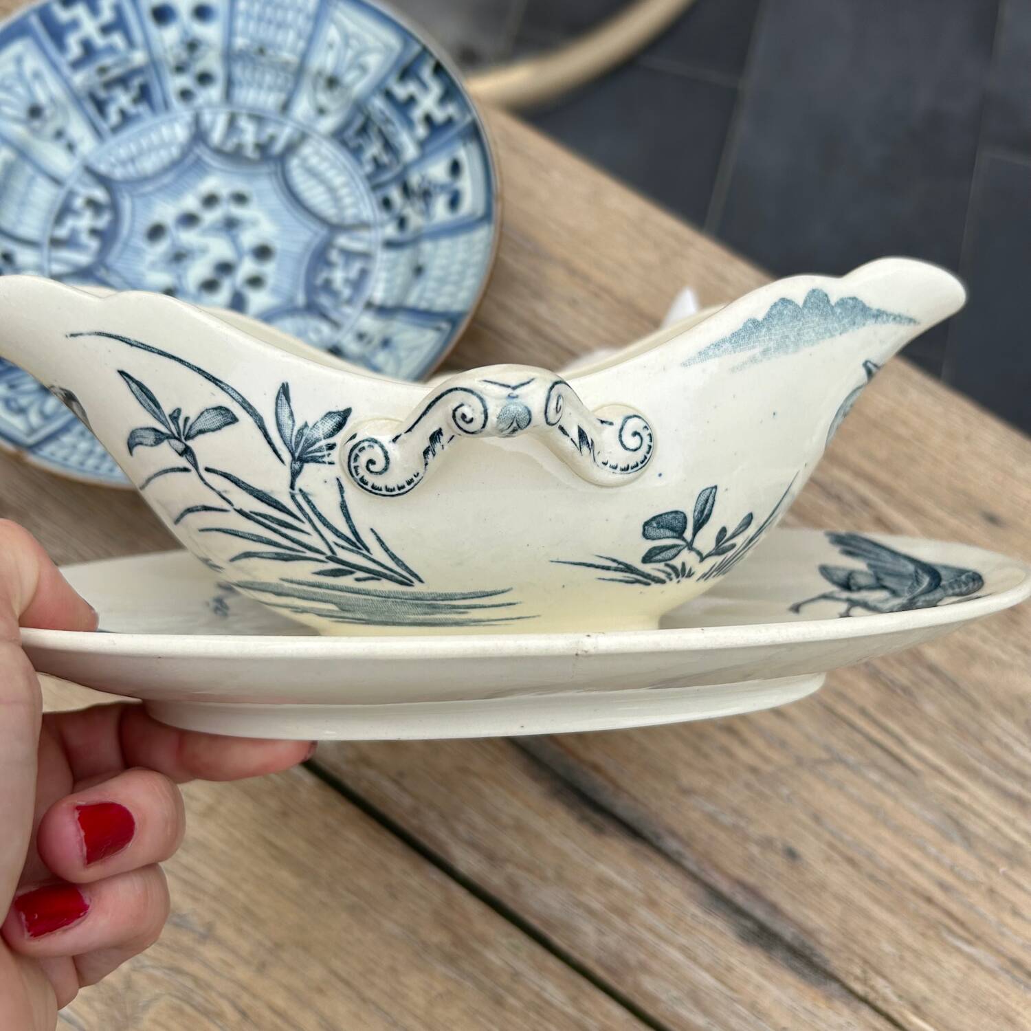 Saucière Lunéville Keller et Guerin Cigogne