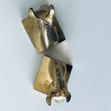 Pair of brass horse book set