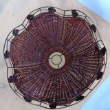 Lampshade suspension rattan wicker iron