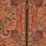 four-panel screen painted on 19th century fabric