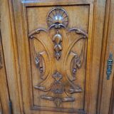 charming and characterful antique walnut two-body buffet.