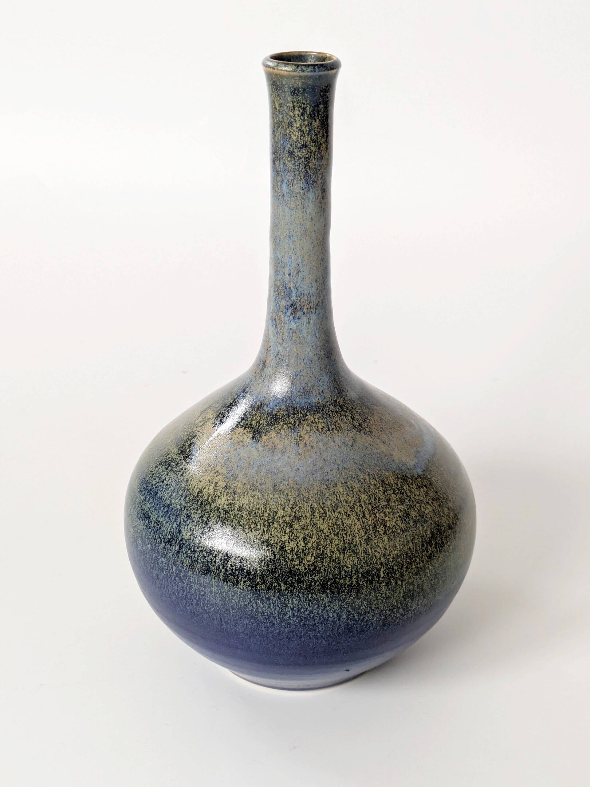 Vintage ceramic vase, balloon shape, Scandinavian style.