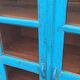 Old wooden glazed cabinet with two doors and two drawers