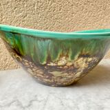 Salad bowl dessert service & 8 ramekins sandstone from the vintage Morvan 70s