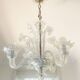 Lustre authentique en verre de Murano – 3 branches – Transparent