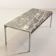 Kho Liangh Black Marble and Brushed Steel Coffee Table by Artifort 1960s