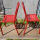 Lot 4 chaises Tolix T2 & table blanche vintage