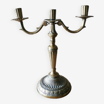 3 branch brass candlestick