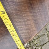 Extendable/foldable round table in walnut