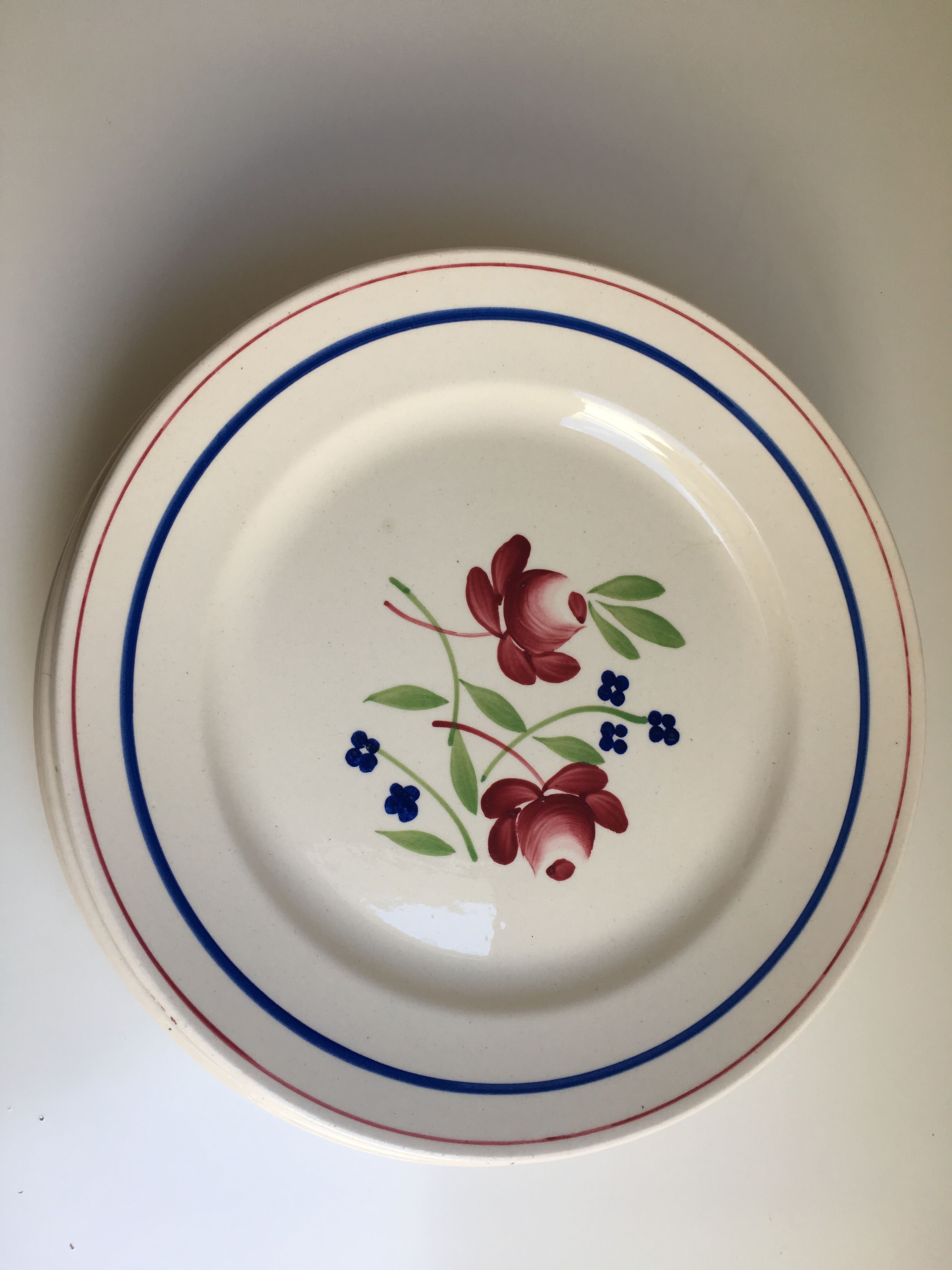 Lot 5 assiettes à dessert Luneville