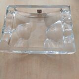 Vintage restangular crystal ashtray Vannes Le Chatel