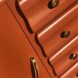 Terracotta vintage chest of drawers