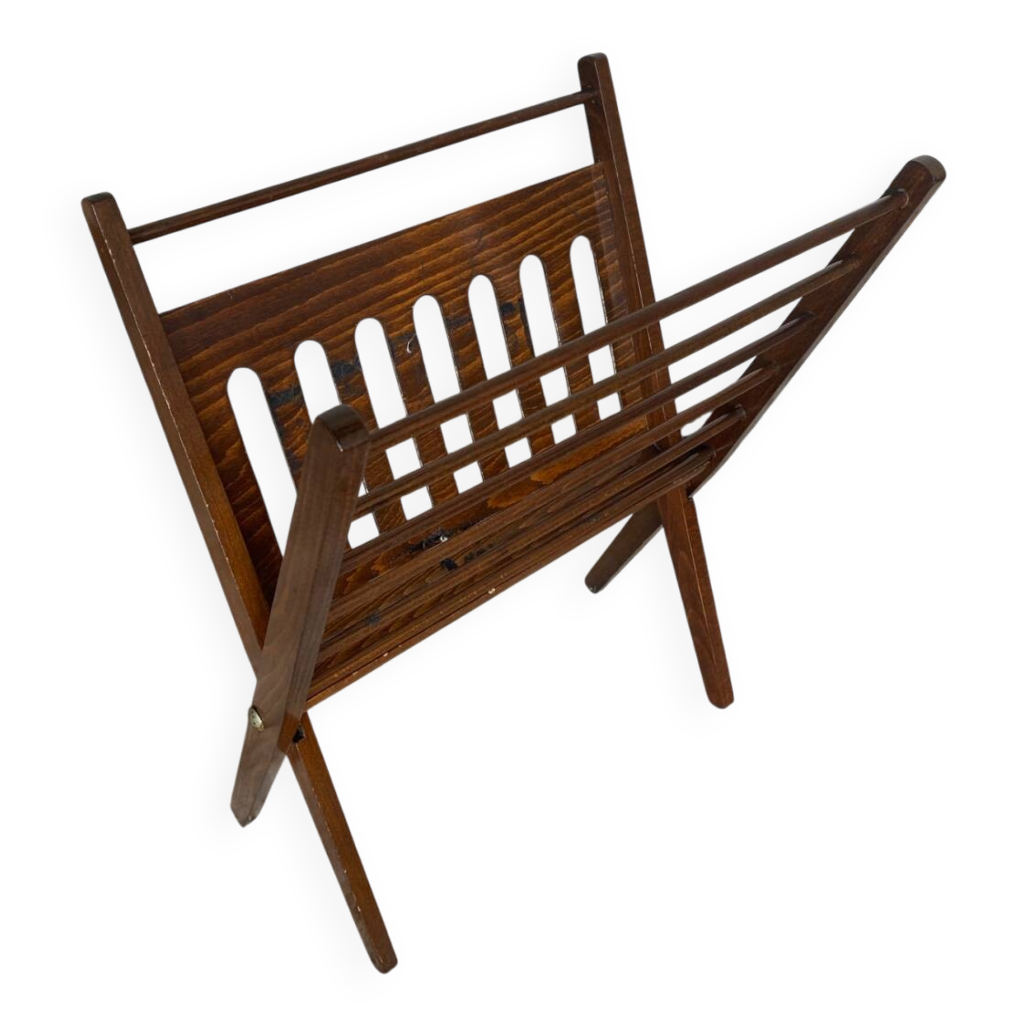 Scandinavian Folding Magazine Rack CEES BRAAKMAN for Pastoe Wood 1960s