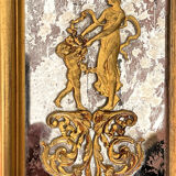 Antique mirror with closed guards