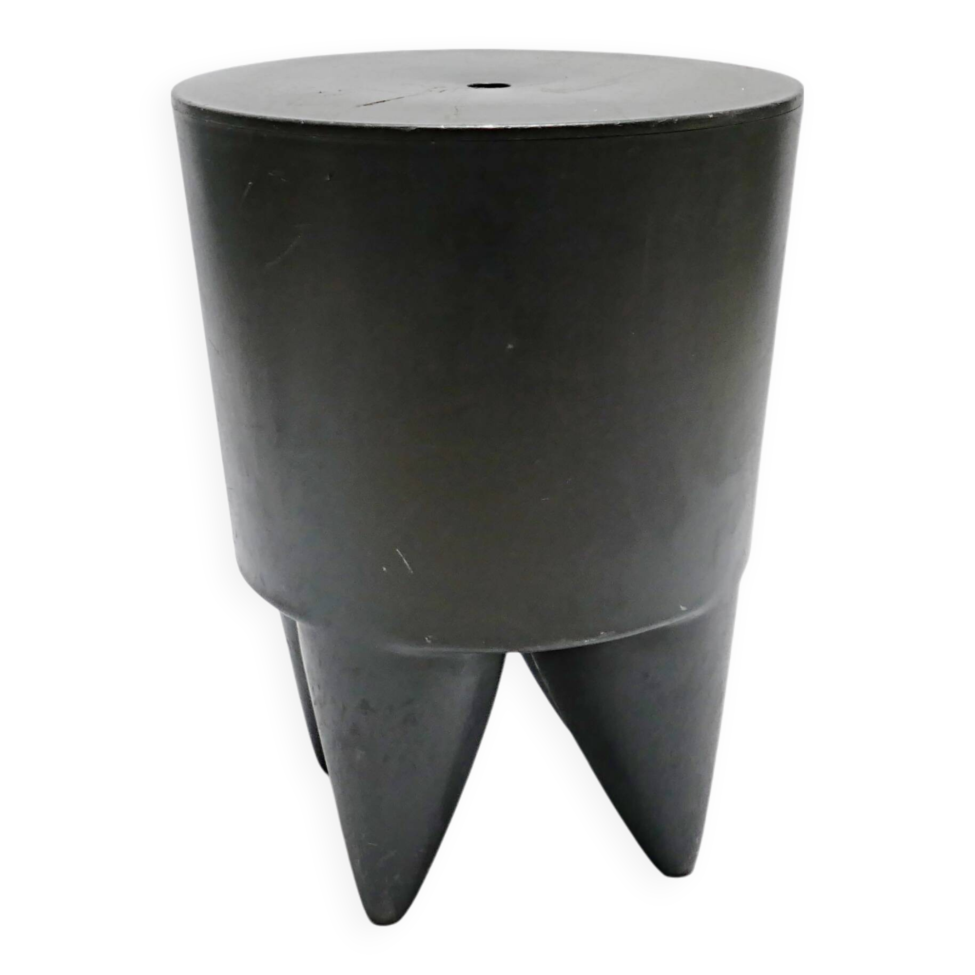 Black stool designed by Philippe STARCK, vintage. 1970-1980