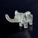 Elephant ashtray in Murano glass and silver piece, Italy, 1970s