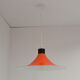 Mid-century Orange Lacquered Metal Pendant,circa 1980's.