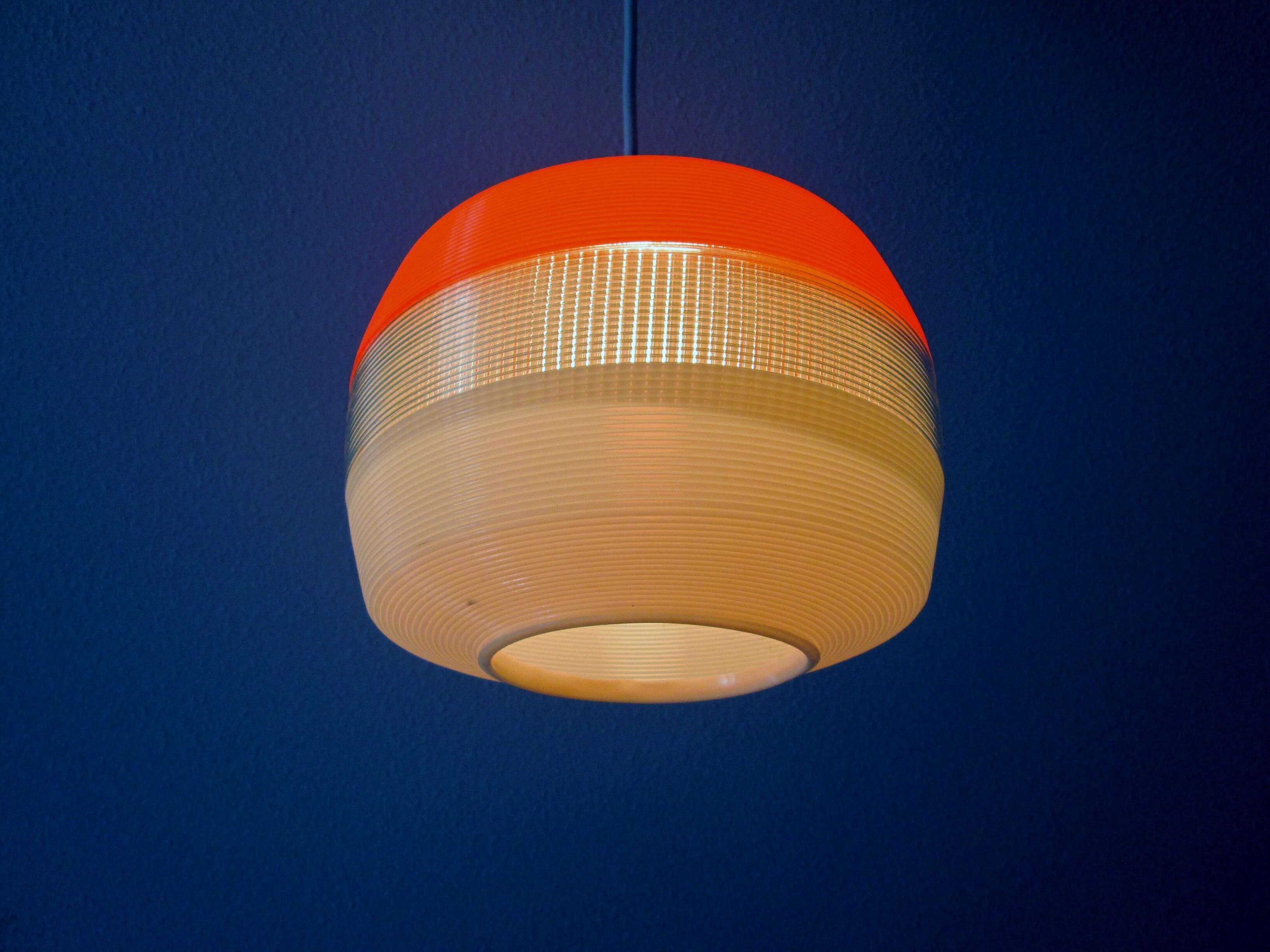 1960s original vintage pendant spaghetti lamp in 3 colours  designed by Yasha Heifetz for Rotaflex