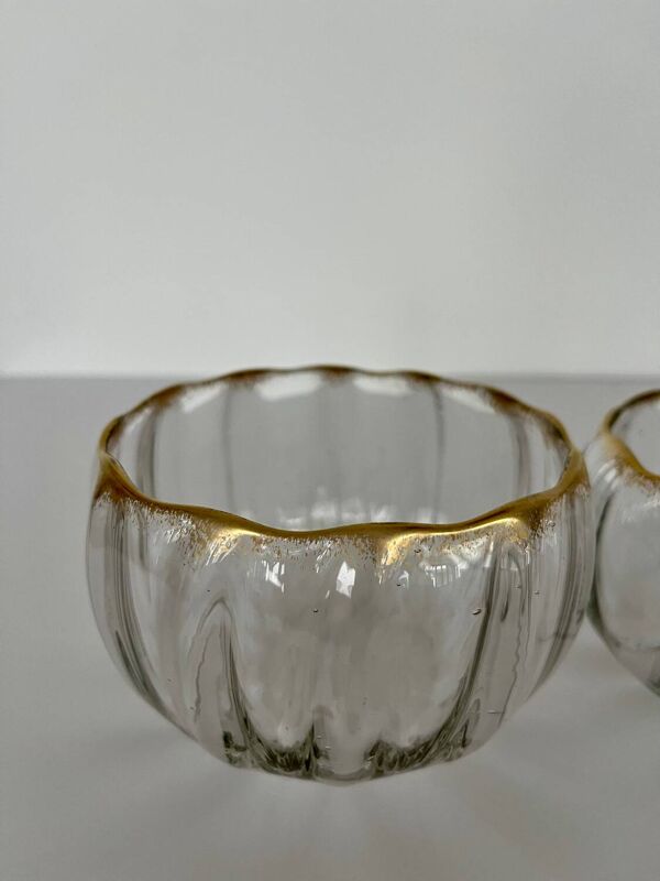 Paire de coupelles cristal Baccarat Napoléon III