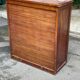 19th century oak notary's folder with curtain