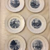 6 plates Delft series Moulin des loups & Hamage Nord