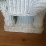 Vintage elephant wicker table 70