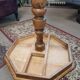 Marquetry pedestal table