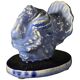 Art Deco ceramic animal sculpture, Blue Turkey, 1930