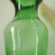 Thick glass vase from Italy, vintage.