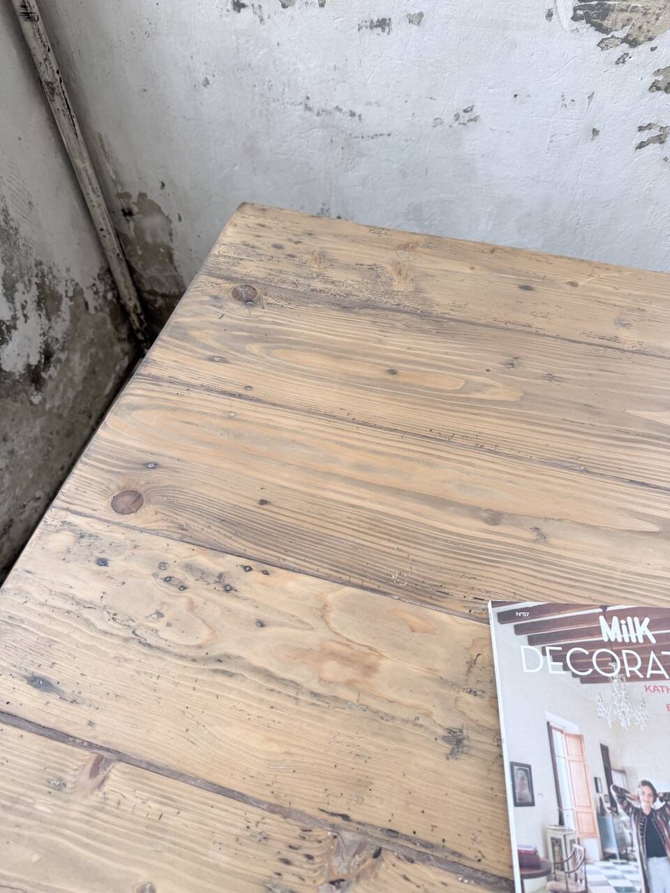 1950 pine farmhouse table 2m