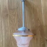 Pink glass pendant light