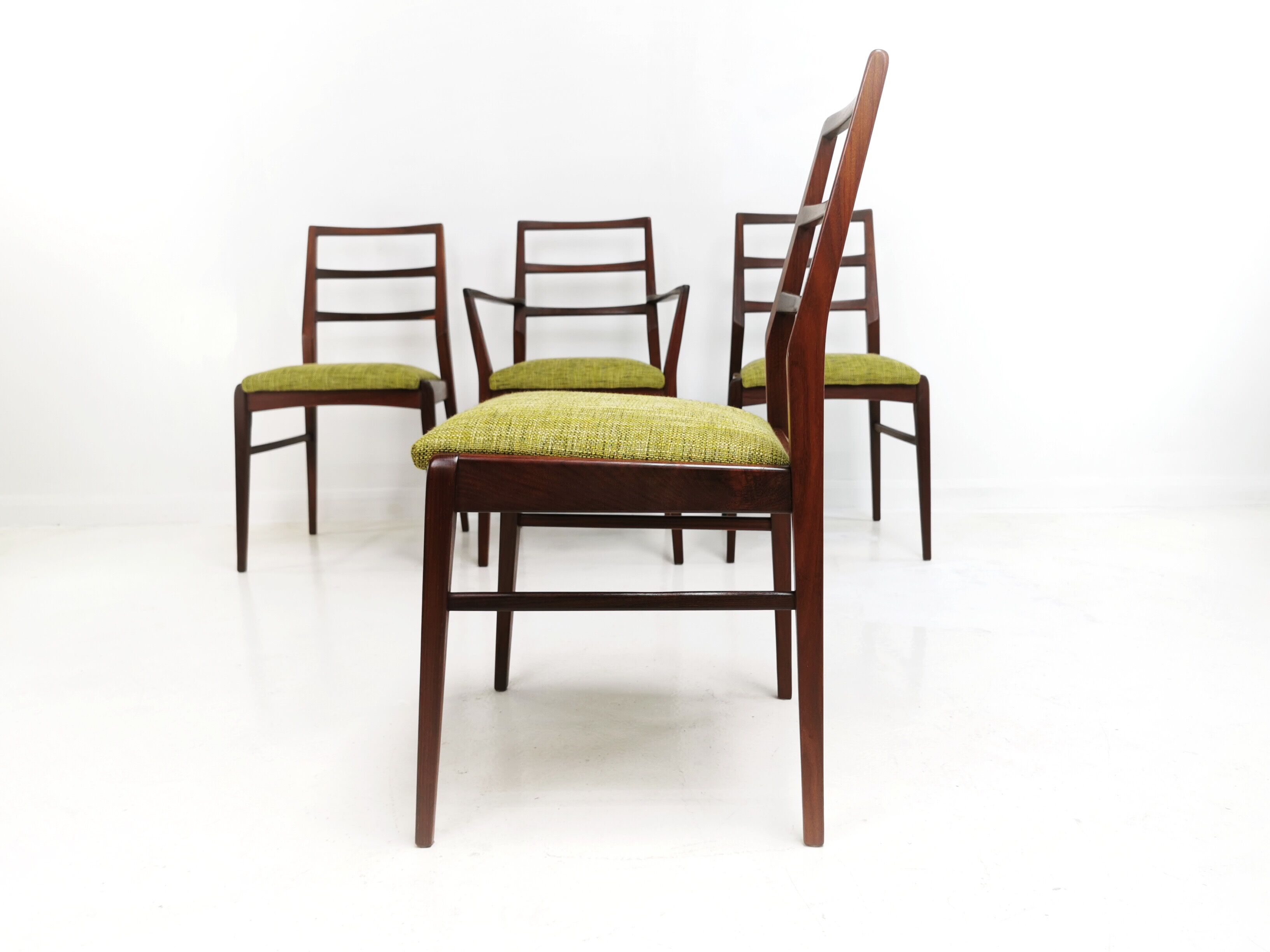 Afromosia Teak Dining Chairs By Richard Hornby For Fyne Ladye Mid Century 60s