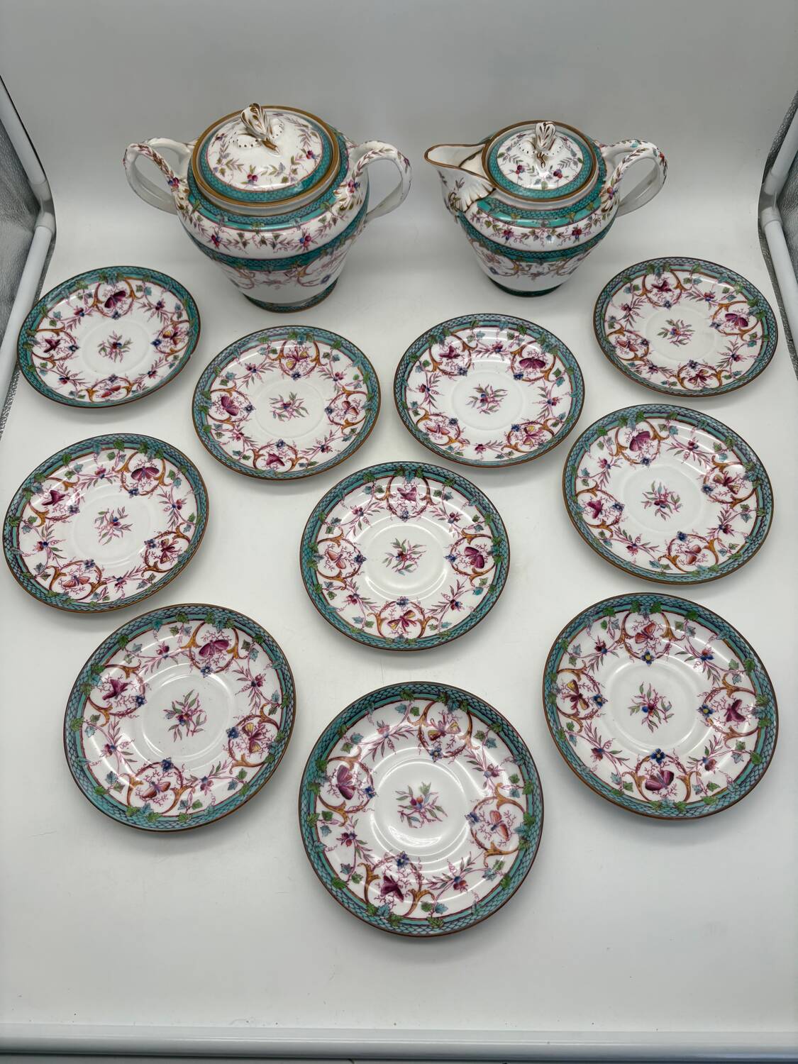 Service à café, Sarreguemines, Minton, 19ème