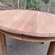 Renovated round Art Deco dining table, extendable, made of solid oak, 210cm.