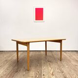 Mid century modern oak wood dining table, Danish Design, 1960s, Denmark