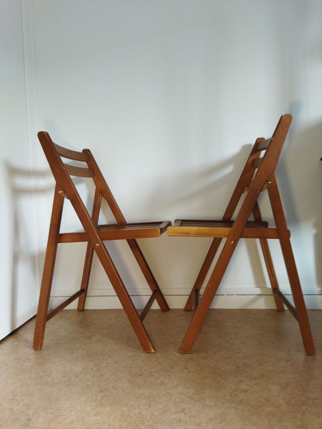 Pair of vintage folding chairs