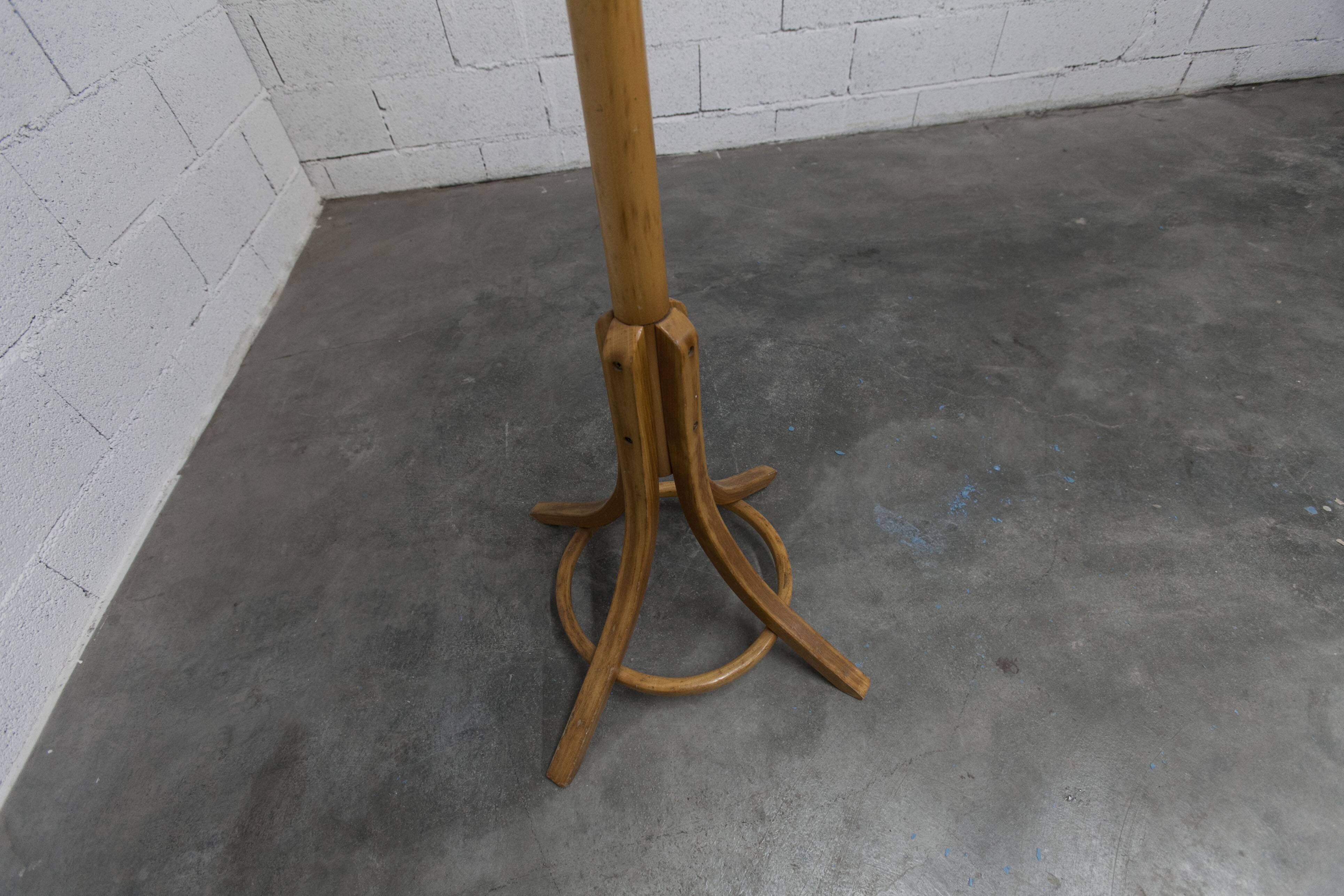 Baumann honey-colored parrot coat rack, 1970