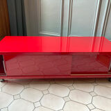 Lacquered red tv cabinet