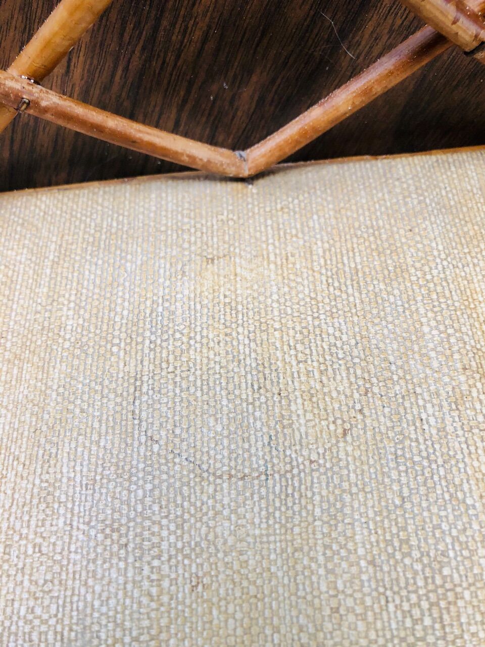 Vintage rattan wall shelf with storage, Circa 60