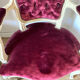 Pair of Louis XV style upholstered velvet armchairs