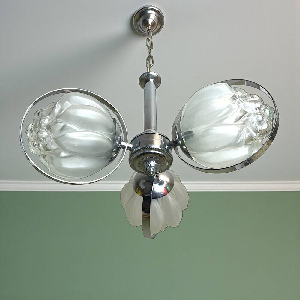 Space Age 3-light Sputnik chandelier