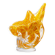 Hand-Shaped Orange Glass Vase, 1970s