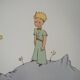Antoine de Saint-Exupéry: The Little Prince on the asteroid, lithograph