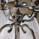 Silver-plated metal chandelier with 5 arms