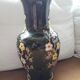 Large vintage vase with floral decoration