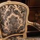 Pair of Louis XV-style convertible armchairs