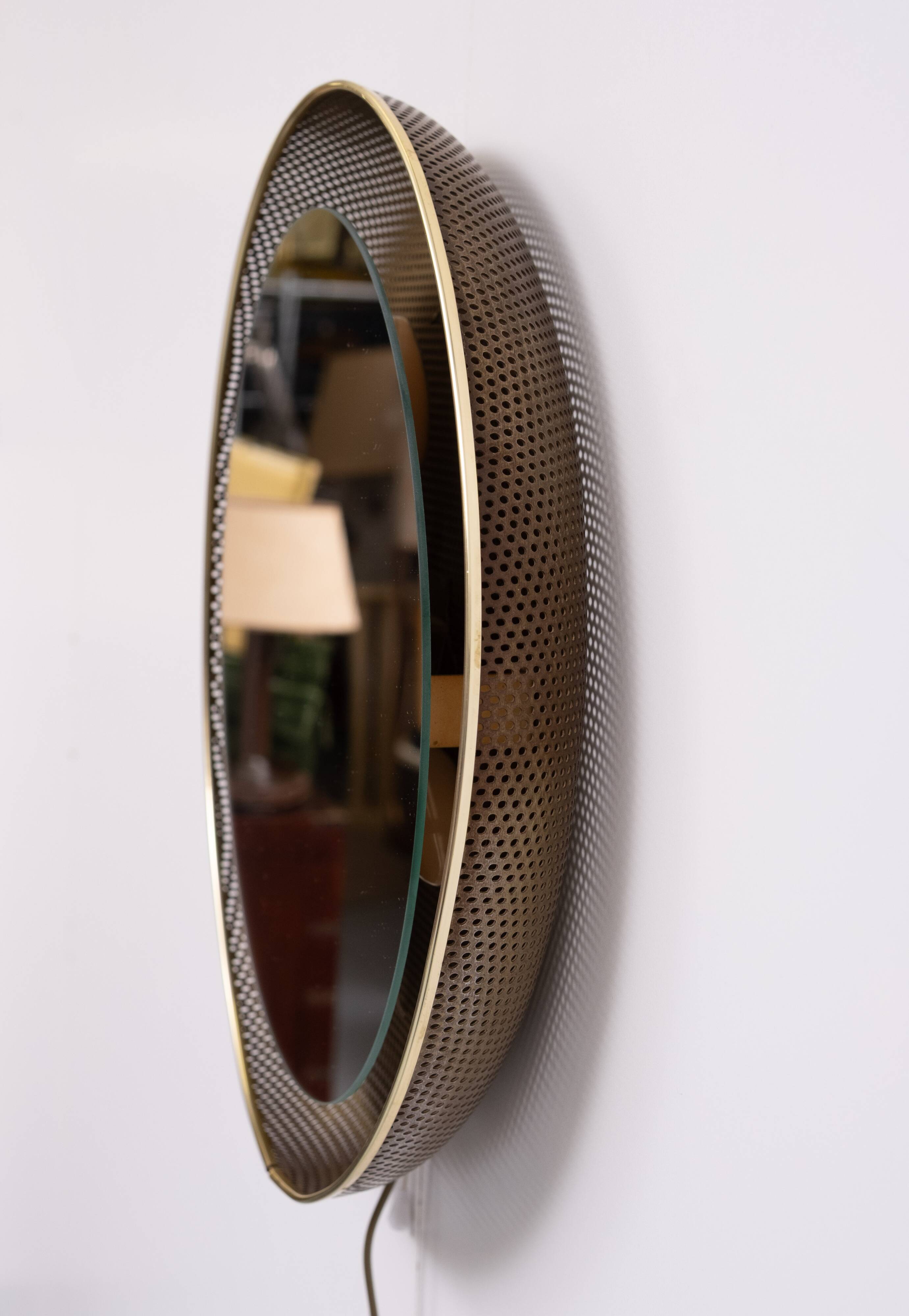 Back cover mirror by Mathieu Matégot for Artimeta, 1950s.