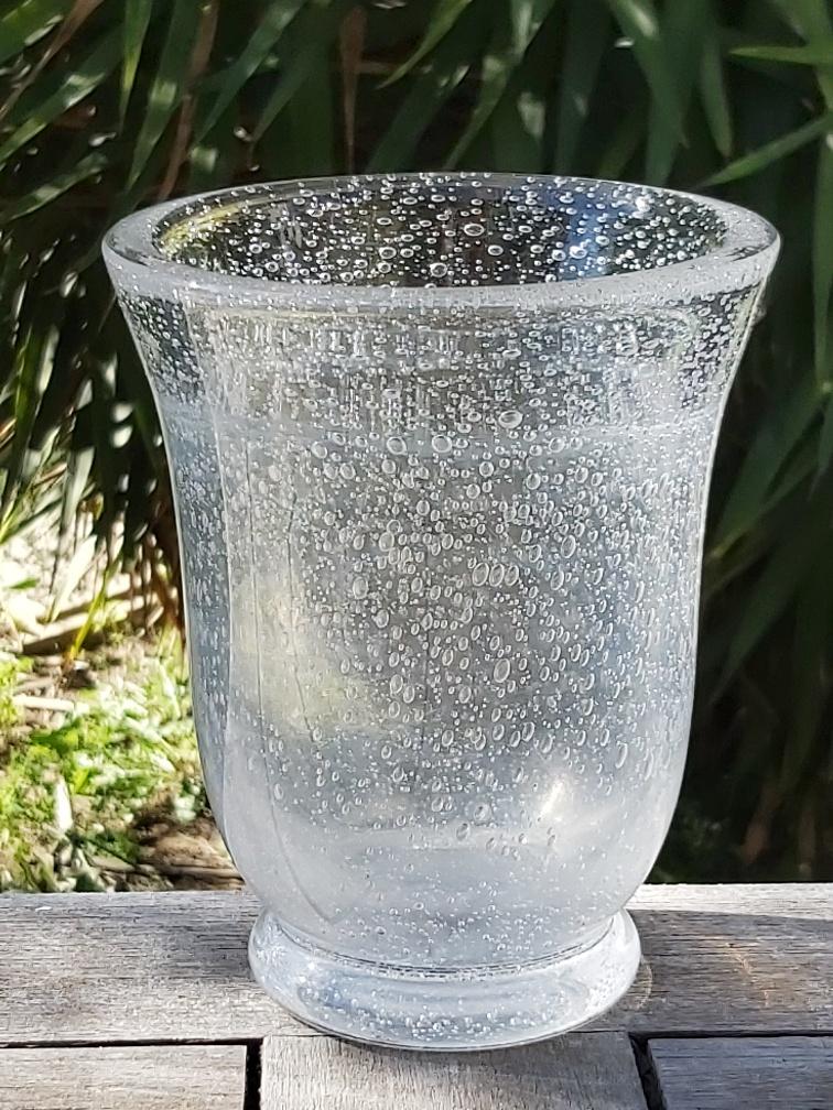 Daum vase bubbled 50s
