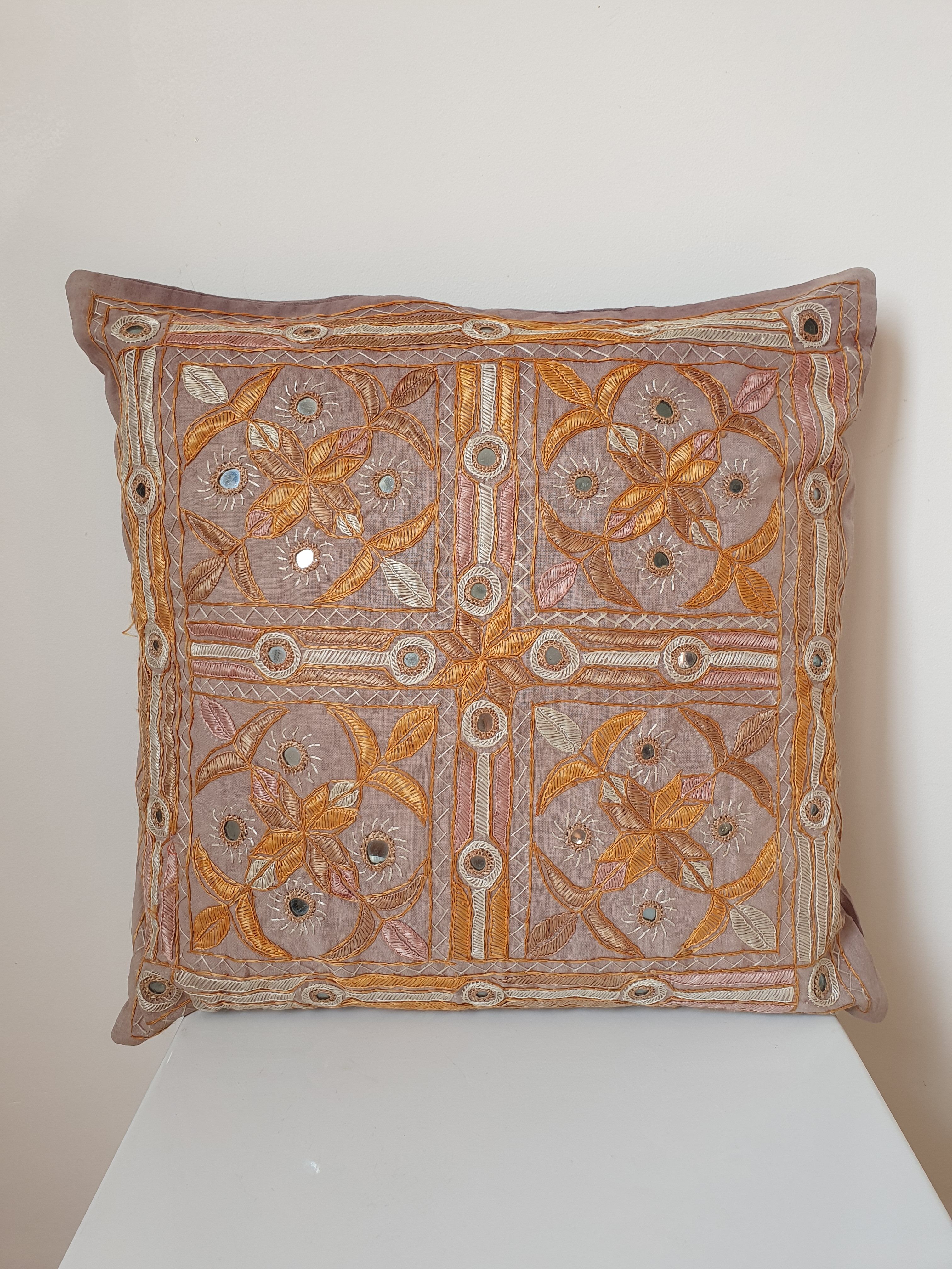 Indian embroidered cushion 40x40cm