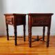 Pair of French solid wood bedside tables